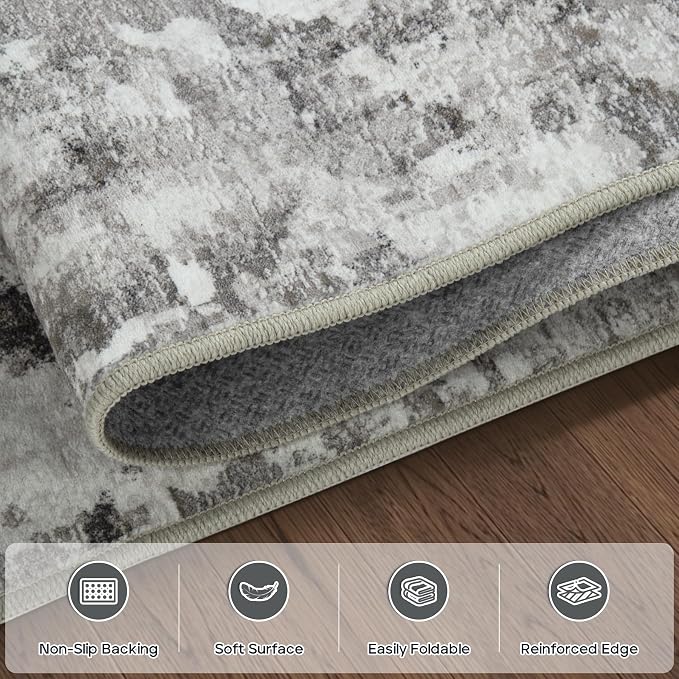 8x10 Area Rugs for Living Room Rug Washable: Modern Large Rug for Dining Room - Image 4