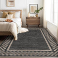 GarveeHome Machine Washable 5x7 Area Rugs Modern Bordered Living Room Rug Non by GarveeHome