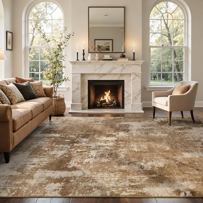 5x7 Ft Area Rugs for Living Room, Soft Non-Slip Washable Rugs Modern Abstract - Image 2