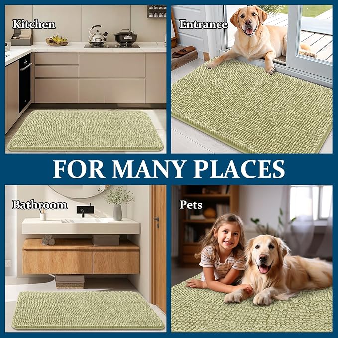 OLANLY Dog Door Mat for Muddy Paws 70x32, Absorbs Moisture and Dirt, Absorbent - Image 8