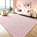 Macgace 6x9 Pink Area Rug, Soft Shag Carpet, Washable Living Room Rugs by Macgace