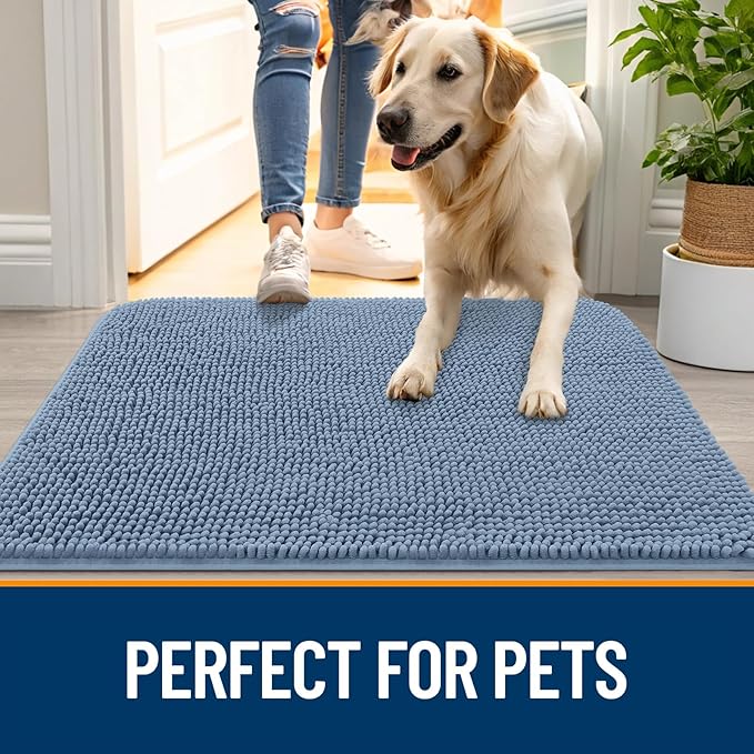 OLANLY Dog Door Mat for Muddy Paws 44x32, Absorbs Moisture and Dirt, Absorbent - Image 6