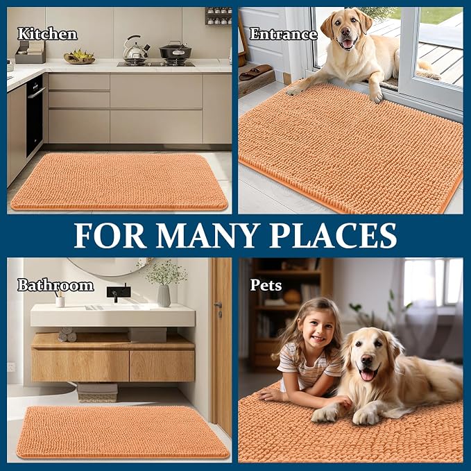 OLANLY Dog Door Mat for Muddy Paws 54x24, Absorbs Moisture and Dirt, Absorbent - Image 8