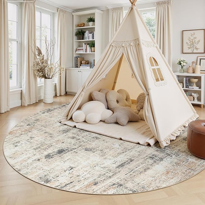 Lofus 8ft Area Rugs for Living Room, Soft Abstract Carpets for Bedroom Dining - Image 5