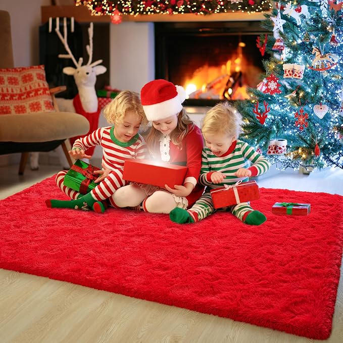 Chicrug Soft Area Rugs for Bedroom Living Room Plush Fluffy Rug 4x6 Feet - Image 5