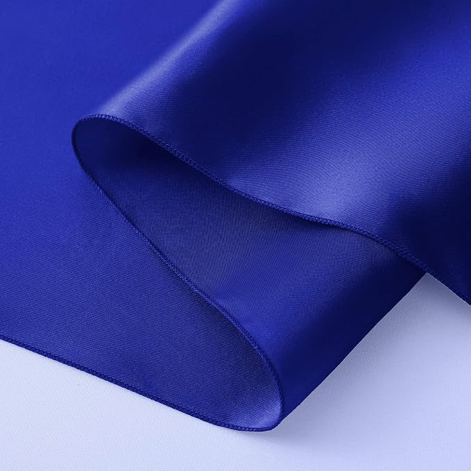 Horbaunal 6 Pack Satin Runners 12 x 108 Inch, Royal Blue | Bright Silky Smooth - Image 7