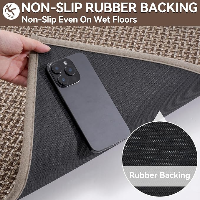 YDKGL Door Mat 24"x35", Dirt Resistant and Absorbent, Non-Slip Rubber Backing - Image 6