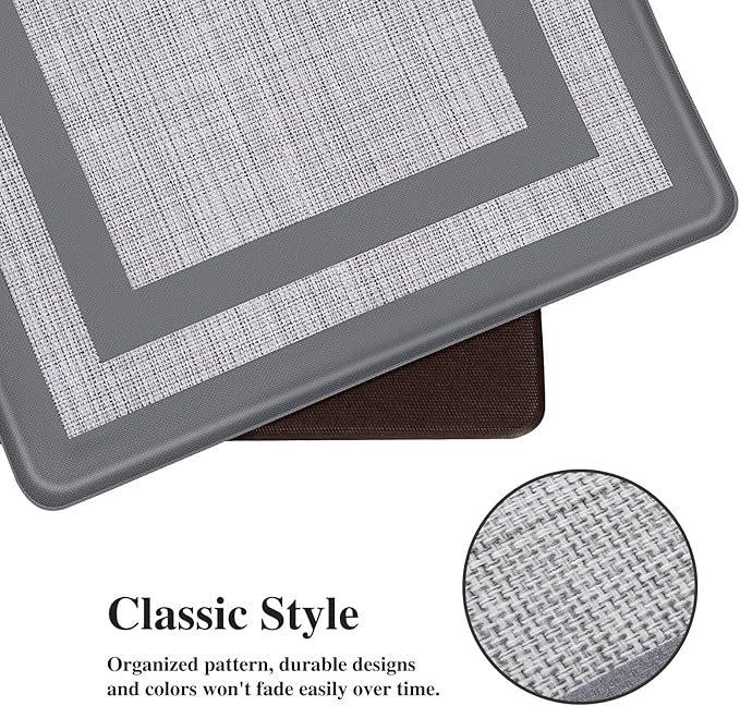 Mattitude Kitchen Mats Set of 2, Cushioned Anti-Fatigue Non-Skid Rug Sets - Image 3