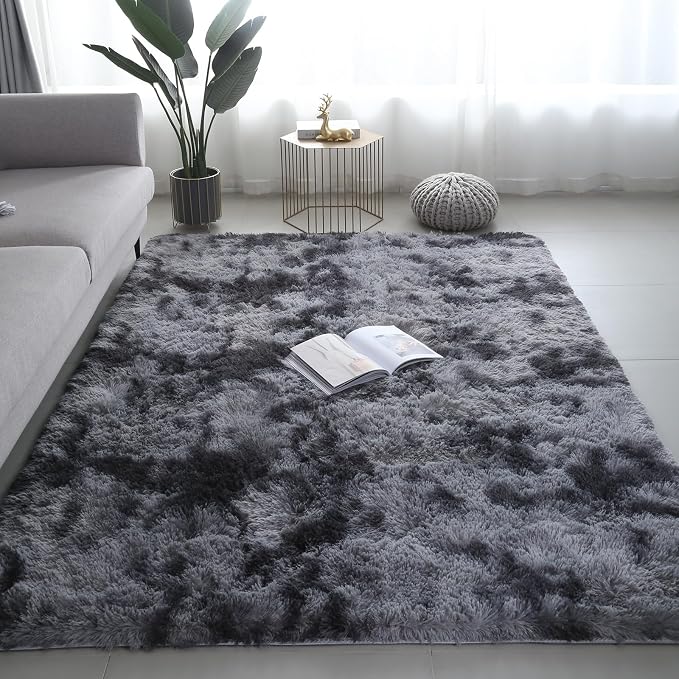 Shag Area Rugs for Bedroom Living Room, 8X10 Ultra Soft Fluffy Area Rugs for by Boshengya