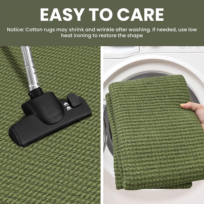 IOHOUZE Washable Runner Rug 3x8 Non Slip Rubber Backed Wide Hallway Runner - Image 4