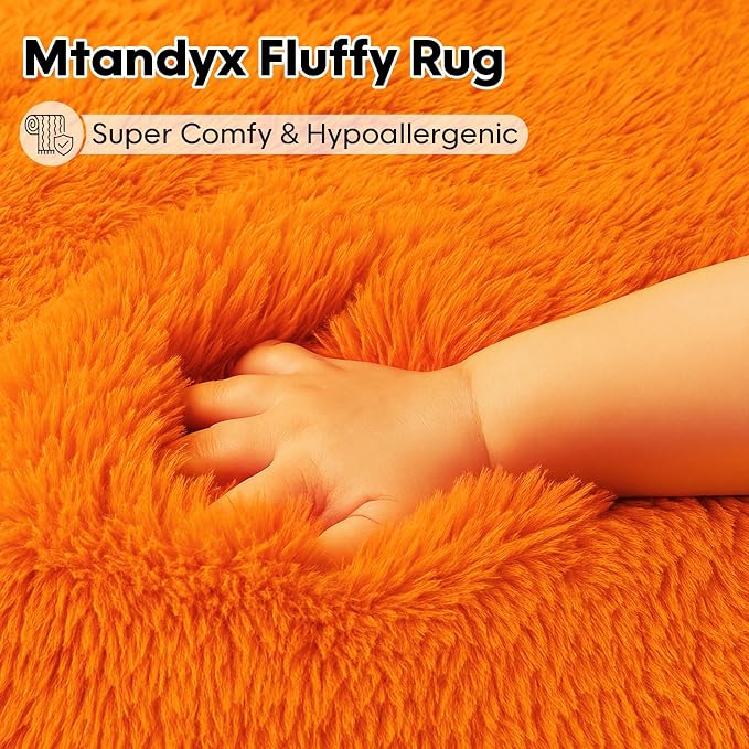 Area Rugs for Living Room, Long Shaggy Furry Carpet Plush Fluffy Carpet - Image 2