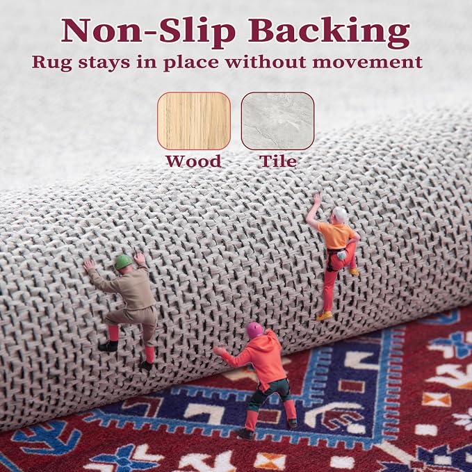 SERISSA Washable Rugs 8x10 Area Rugs, Large Non-Slip Boho Living Room Rug - Image 5