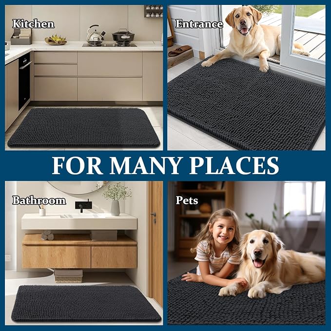OLANLY Dog Door Mat for Muddy Paws 70x32, Absorbs Moisture and Dirt, Absorbent - Image 8