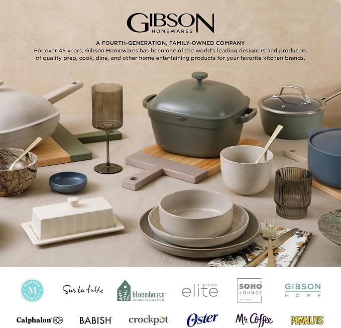 Gibson Home Zen Buffet White Porcelain Dinnerware Set - Image 7