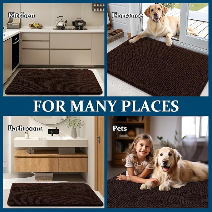 OLANLY Dog Door Mat for Muddy Paws 70x46, Absorbs Moisture and Dirt, Absorbent - Image 8