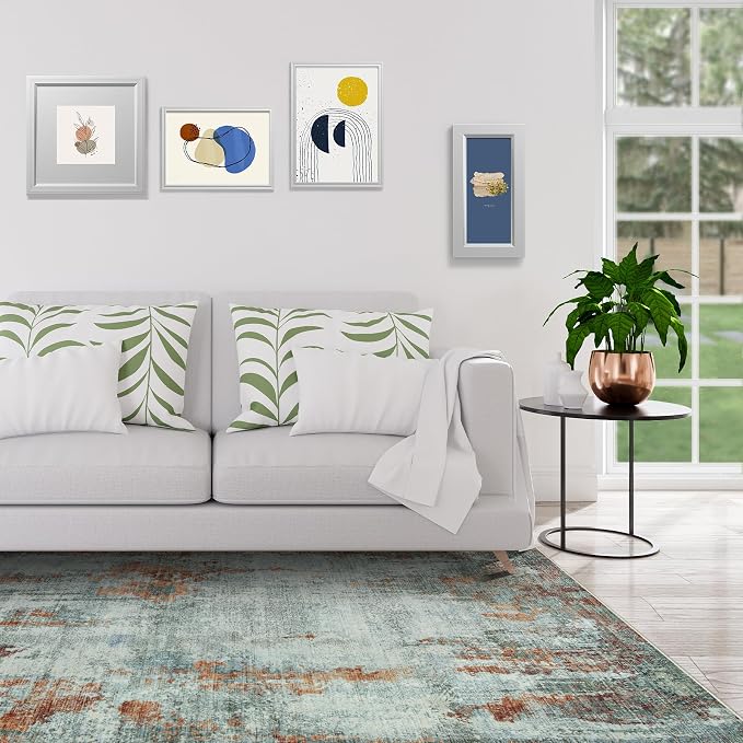 9x12 Area Rugs for Living Room Rug Washable: Modern Large Rug for Dining Room - Image 3