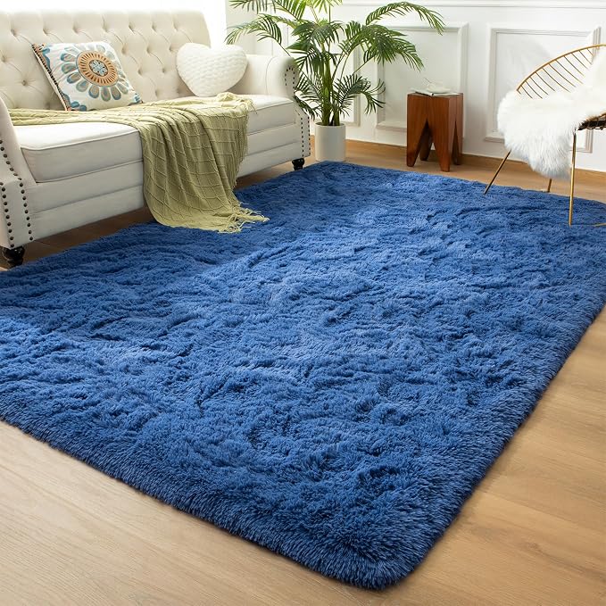 Andecor Soft Fluffy Bedroom Rugs, 5 x 8 Feet Indoor Shaggy Plush Area Rug by Andecor