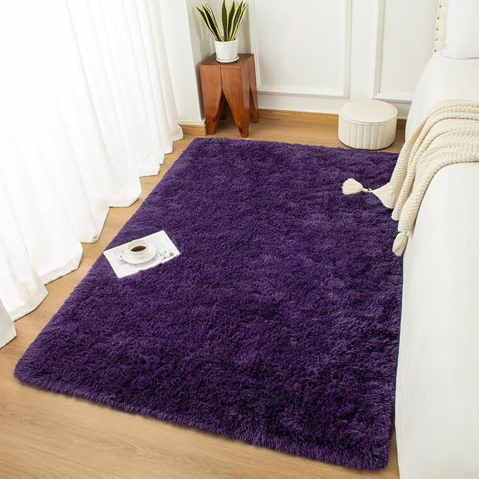 Andecor Soft Fluffy Bedroom Rugs, 3 x 5 Feet Indoor Shaggy Plush Area Rug - Image 6