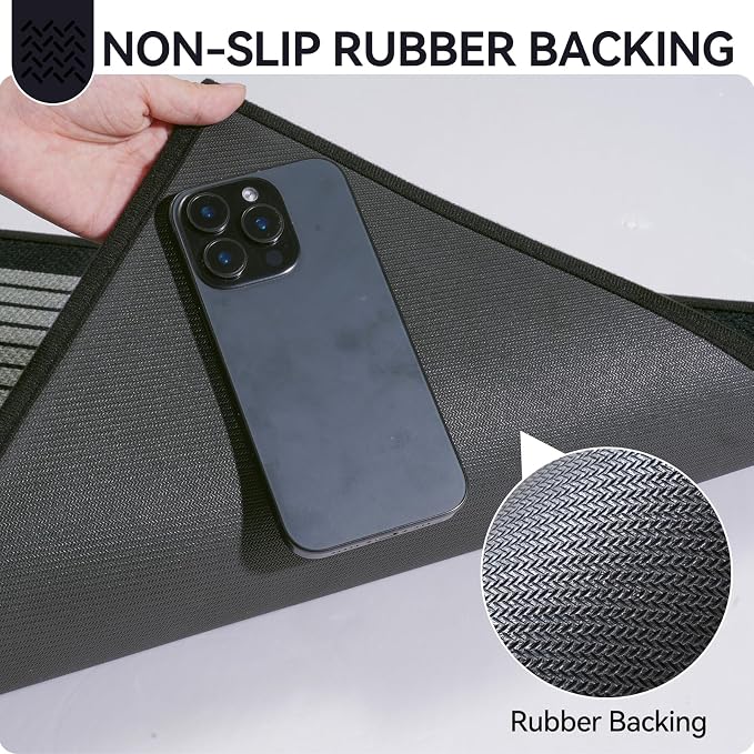 Front Door Mat 24''x35'', Absorbent Dirt Resist Washable Non Slip Low-Profile - Image 6