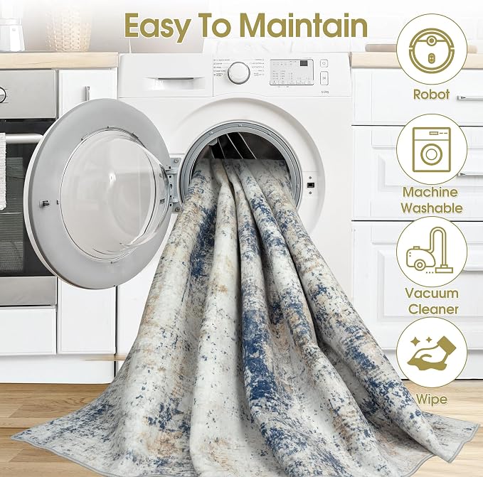 Washable Rug 6x9 Area Rugs: Soft Large Living Room Rug - Image 6