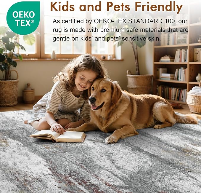 8x10 Ft Large Abstract Area Rugs - Image 5