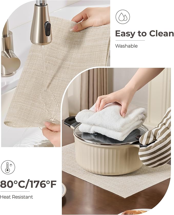 Leetaltree Beige Placemats Set of 6 - Image 5