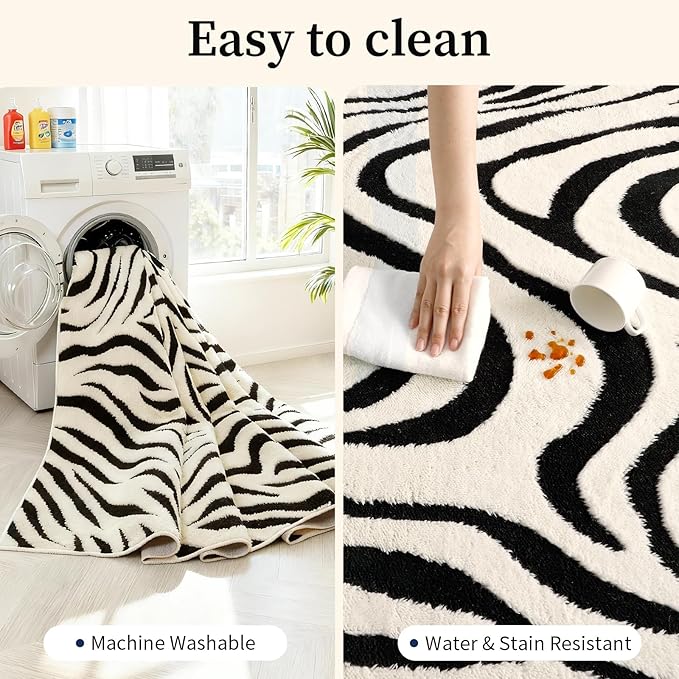 YIHOUSE 8×10 Ft Area Rugs for Living Room: Modern Washable Rug - Image 7