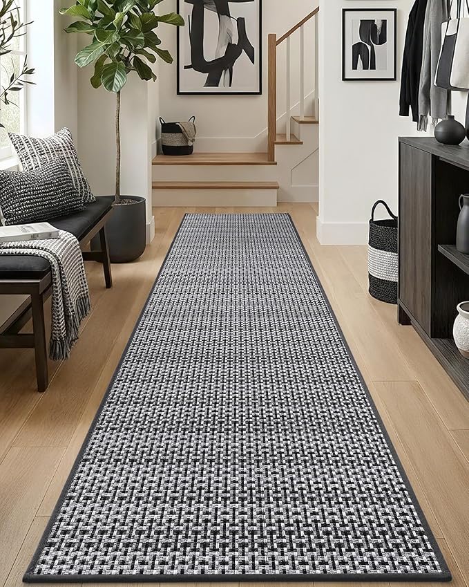 DEXI Hallway Runner Rug 2'4"x10', Non Slip Rubber Backed Runners Carpet - Image 4