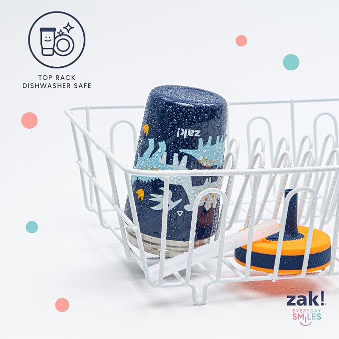 Zak Designs Zaksaurus Kelso 12oz Stainless Steel Leak-Proof Toddler Cup - Image 6