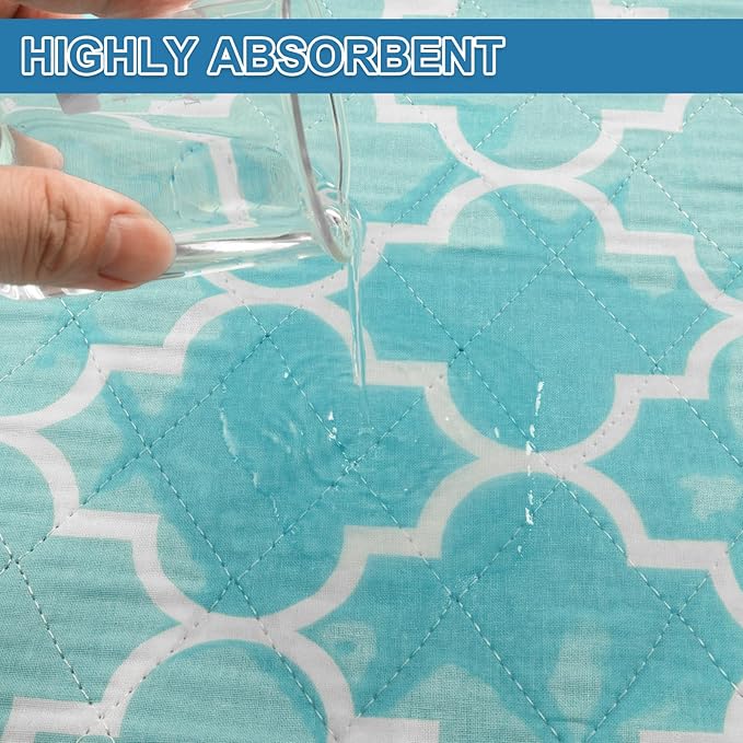 OUTCREATOR® Washable Bed Pads 18" x 24" (Pack of 3), Incontinence Mattress Protector, Anti-Slip Waterproof Underpads for Adults Kids Elderly Pets, Absorbency & Reusable Bedwetting Pads (Green)