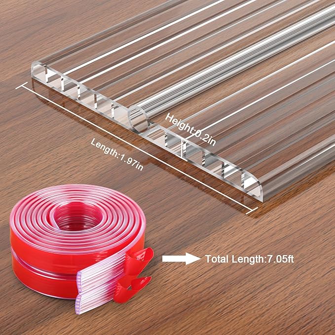 HOMREALM Baby Proofing 7.05ft Long (1.97" Wide) Corner Protector Baby Corner Guards Furniture Corner & Edge Safety Bumpers Clear Baby Proofing Bumper Cushion for Table Furniture Sharp Corners