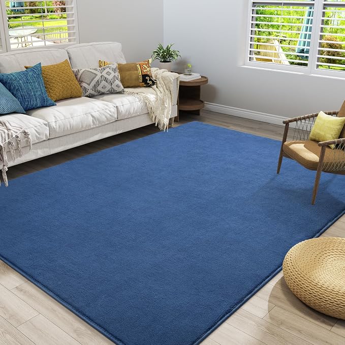Amearea Modern Area Rugs for Bedroom Living Room, 4x6 Feet Blue Thickened - Image 6