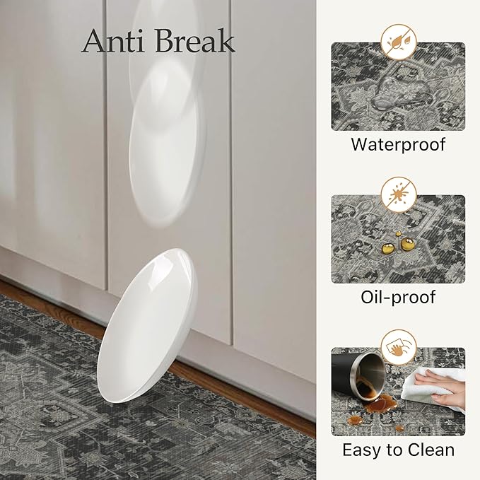 GENIMO Kitchen Mats for Floor 2PCs, Washable Anti Fatigue Mat for Cushioned - Image 4