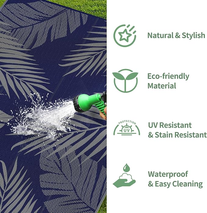 GENIMO Outdoor Rug 8' x 10' Waterproof - Image 6