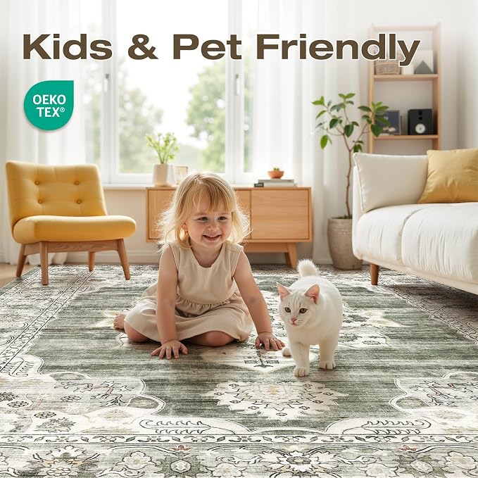 9x12 Washable Area Rug - Image 4