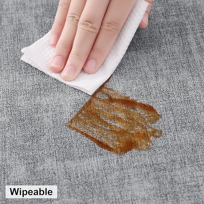 Round Faux Leather Placemat and Coaster 8 Packs, Washable Heat Resistant Dining - Image 5
