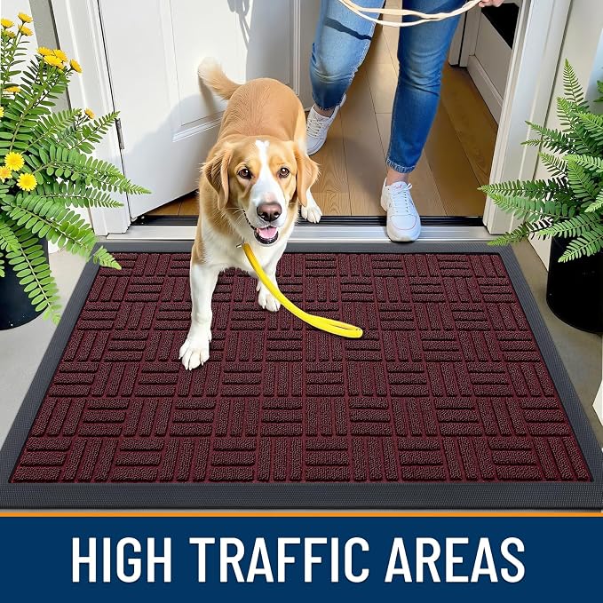 OLANLY Front Door Mat Outside Entrance 71x23, Heavy Duty Sturdy Natural Rubber - Image 6