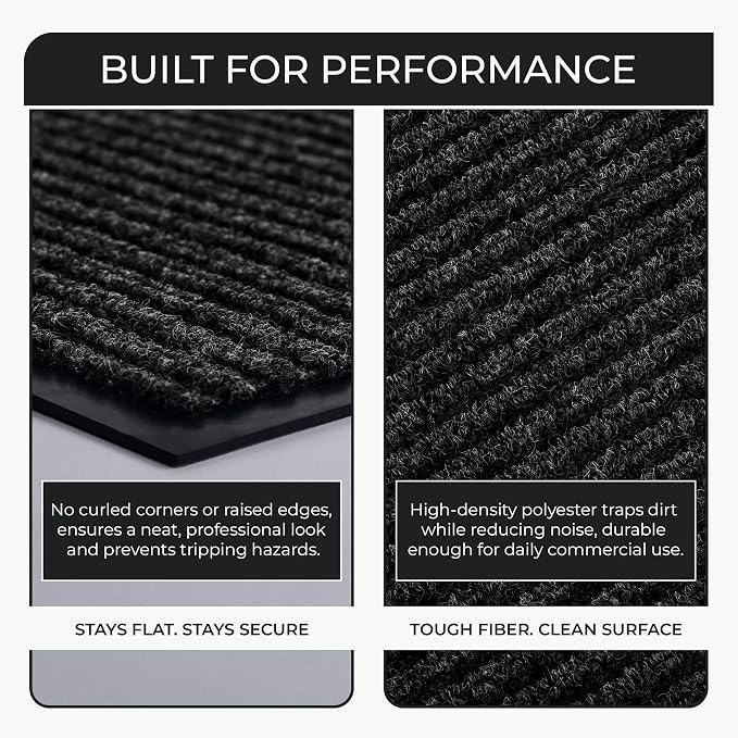 Commercial Door Mat 4'x10' Black, Heavy Duty Industrial Floor Mat - Image 7