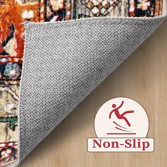 SERISSA 7x9 Area Rugs for Living Room, Large Washable Non-Slip Boho Rug - Image 4