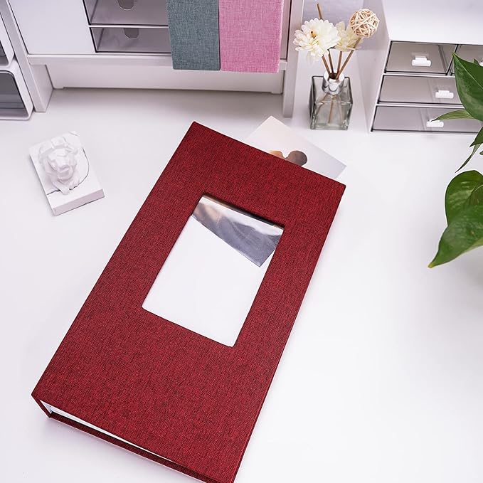 Vienrose Linen Photo Album 420 Pockets for 4x6 Photos Fabric Cover Photo Books Slip-in Picture Albums for Wedding Baby Vacation