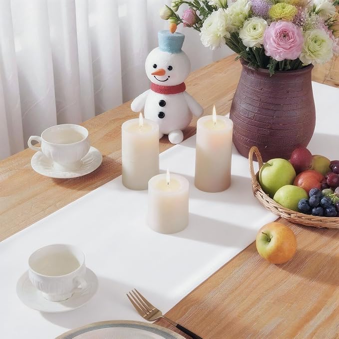 White Table Runner, Waterproof Washable Runners 72 Inches Long | Reusable 12x72 - Image 6