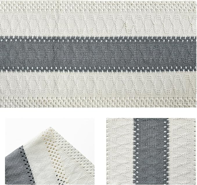 Artoid Mode Dark Grey Farmhouse Rustic Table Runner 12x108 Inch | Seasonal - Image 6