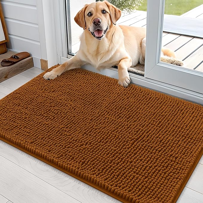OLANLY Dog Door Mat for Muddy Paws 35x24, Absorbs Moisture and Dirt, Absorbent by OLANLY