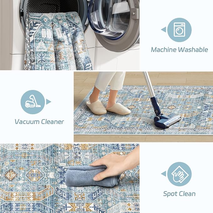 Madane Hallway Runner Rug 2x12, Extra Long Washable Runner Rugs - Image 5