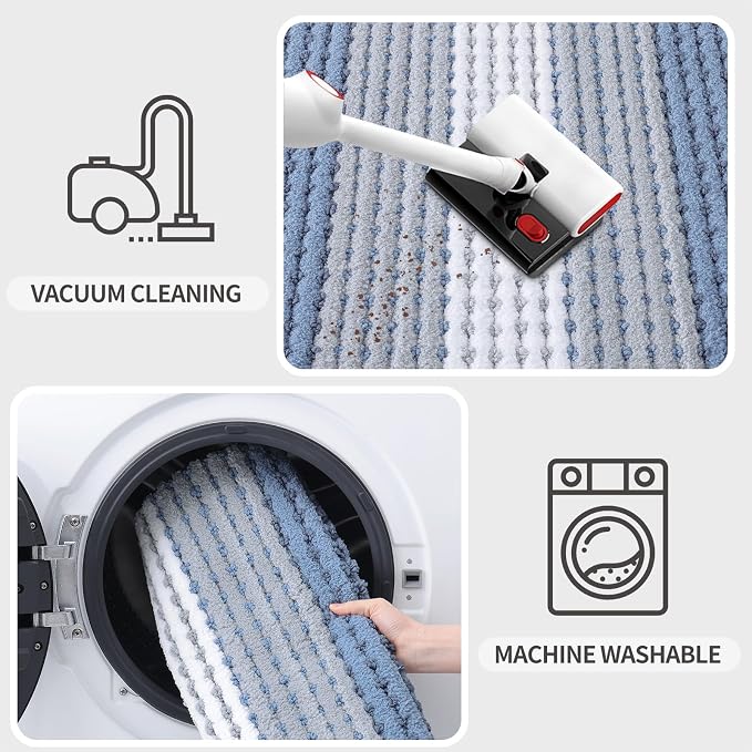 Kitinjoy Indoor Outdoor Door Mat, 48x32 Non-Slip Absorbent Dirt Trapper - Image 5