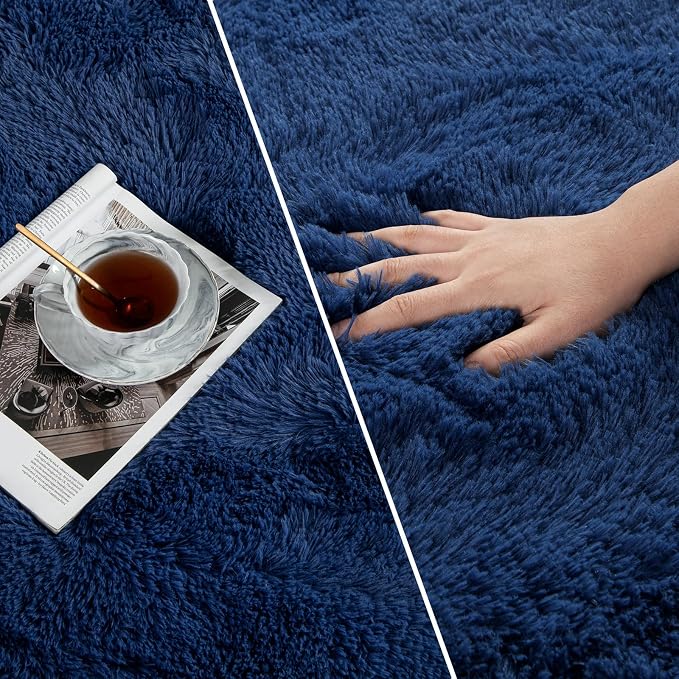 Deerhoo Large Shag Area Rugs 5 x 8, Plush Fuzzy Rugs - Image 3