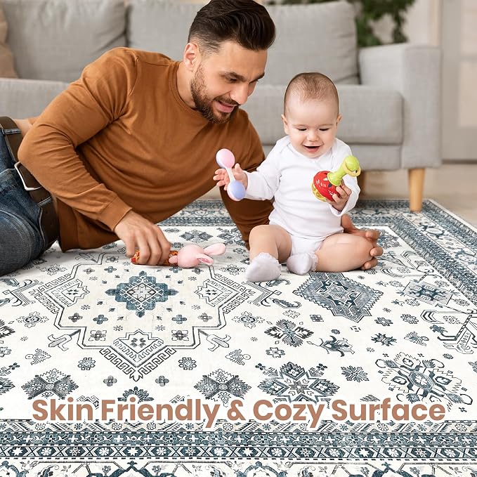 Vintage Living Room Area Rug 8x10 - Image 3