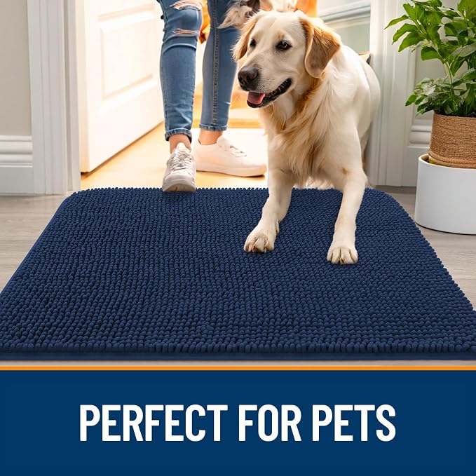 OLANLY Dog Door Mat for Muddy Paws 47x32, Absorbs Moisture and Dirt, Absorbent - Image 6