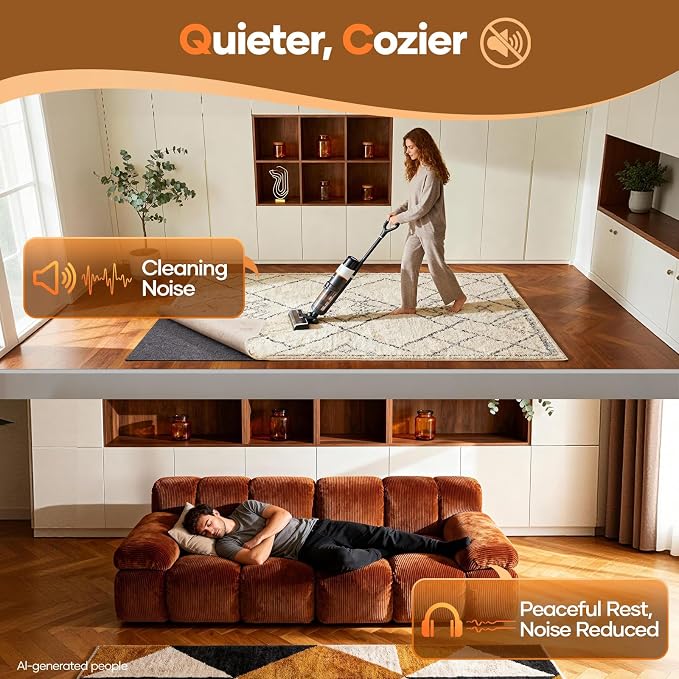 Veken Non Slip Cushioned Runner Rug Pad Gripper 2.5x9 Ft, Felt and Silicone Back - Image 9