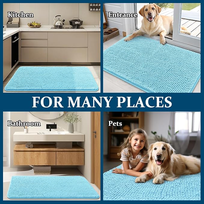 OLANLY Dog Door Mat for Muddy Paws 44x24, Absorbs Moisture and Dirt, Absorbent - Image 8